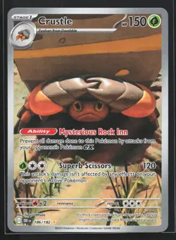 Pokemon Crustle 186/182 Destined Rivals Illustration Rare Holo NM - Image 1