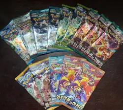 15 Pokemon Booster Packs Assorted Korean Bundle Collection - Image 1