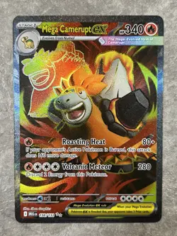 Mega Camerupt ex 156/132 Mega Evolution Full Art Pokemon TCG NM (Near Mint) - Image 1