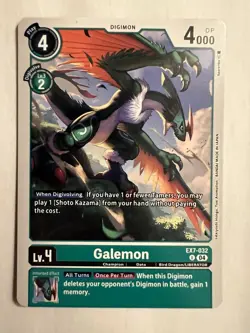 Galemon EX7-032 U Digimon LIBERATOR Near Mint Card - Image 1