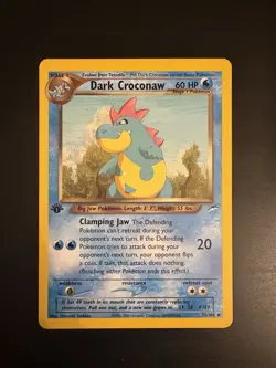 1st Edition Neo Destiny Dark Croconaw 32/105 Pokemon Card. PACK FRESH MINT - Image 2