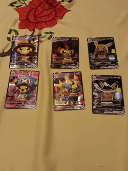 6 Pikachu Pokemon Card Holo GX VSTAR VMAX GX EX Cosplay Art - Image 1
