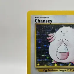 Chansey 3/102 Pokemon TCG Base Set Shadowless Holo Rare Card LP/MP - Image 3