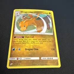 Pokemon TCG Sun & Moon Dragonite Card 119/181 Cosmos Holo Rare Promo - Image 1