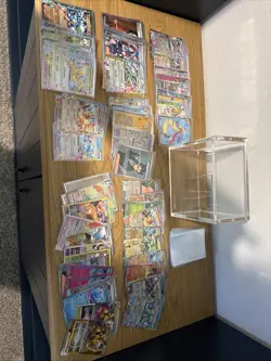 Pokemon cards Lot With Acrylic Case And Penny Sleeves - Image 1