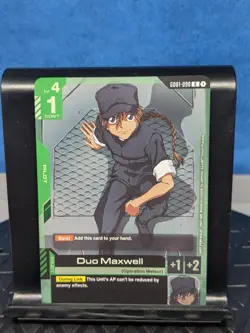 Duo Maxwell Alternate Art Foil Promo Card - GD01-090 R NM - Gundam TCG Card Game - Image 2