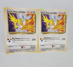 2000 Articuno, Zapdos & Moltres Jumbo Legendary Bird Pokemon Promo Card Lot - Image 1