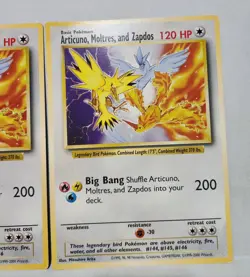 2000 Articuno, Zapdos & Moltres Jumbo Legendary Bird Pokemon Promo Card Lot - Image 3