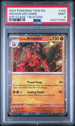 Hisuian Arcanine - Cosmos Holo - PSA 9 Surging Sparks Blister Promo Pokemon Card - Image 1
