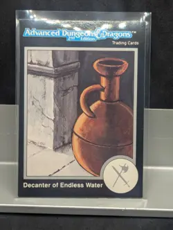 Decanter of Endless Water #203 Silver Adv Dungeons &Dragons 2nd Ed Card - Image 1
