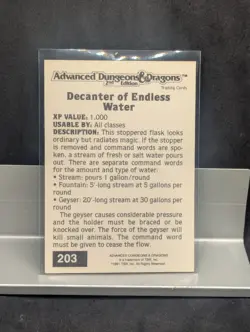 Decanter of Endless Water #203 Silver Adv Dungeons &Dragons 2nd Ed Card - Image 2