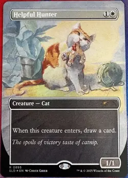 Helpful Hunter - Rainbow Foil Extended Art SLD NM MTG - Image 1