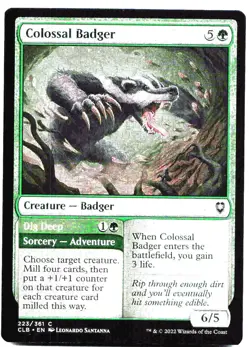Colossal Badger, C Legends: Battle for Baldur's Gate #223 MTG - Image 1