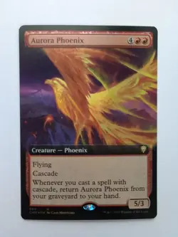 MTG Aurora Phoenix (CMR) Commander Legends Extended Art Foil Rare 660 - Image 1