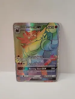 Incineroar GX 147/145 Pokemon TCG Sun & Moon Guardians Rising Holo Secret HP - Image 1