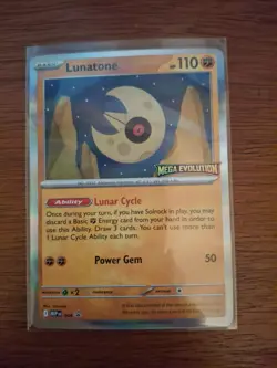 Lunatone Mega Evolution Stamped Build and Battle Promo 004 Pokemon IN HAND NEW - Image 1