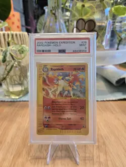 PSA 9 MINT Pokemon RAPIDASH Holo Rare 2002 Expedition 26/165 - Image 1