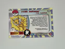 2000 Topps Pokemon Series 3 #135 Jolteon TV Animation Blue Label Vintage LP - Image 2