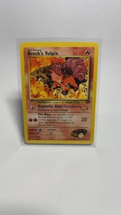 BROCK'S VULPIX W Stamp Pokemon Card - WOTC Promo - Gym Challenge - 37/132 - Image 1
