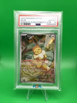 PSA 10 EEVEE PRISMATIC EVOLUTIONS POKEMON CENTER ELITE TRAINER BOX #173 (4018) - Image 1
