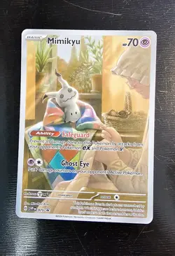 Pokemon Mimikyu SVP 075 Paldean Fates Full Art Holo Black Star Promo NM #075 - Image 1