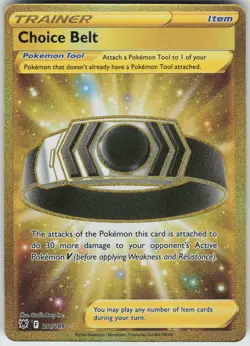 Pokemon Choice Belt (Secret) 211/189 SWSH10: Astral Radiance Secret Rare NM - Image 1