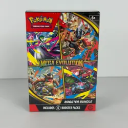 Pokemon TCG Mega Evolution Booster Bundle 6 Booster Packs New Sealed - Image 1