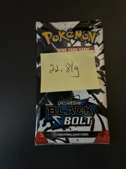 Heavy 22.81g Pokemon TCG SV 10.5 Black Bolt Booster Pack Sealed! - Image 4
