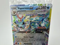 Pokemon Prismatic Evolutions Vaporeon ex 023/131 Surprise Box Stamped Sealed NM - Image 2