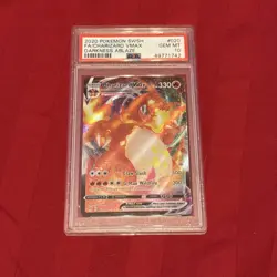 2020 Pokemon Sword & Shield Darkness Ablaze Charizard VM #020/189 PSA 10 - Image 1