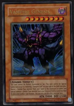 Yugioh Vampire Genesis SD2-EN001 Ultra Rare Unlim - MP - Image 1