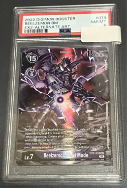 Digimon Card Game Belzebumon Blast Mode English Version PSA 8 - Image 1