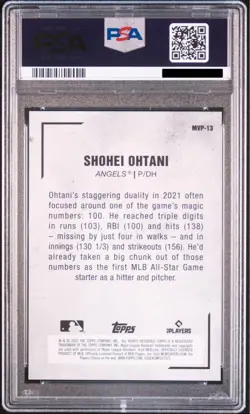 [Shipping included] PSA9 certified Topps MLB Shohei Ohtani Card MVP9 - Image 2