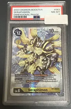 Digimon Card Game Seraphimon English Version PSA 8 - Image 1