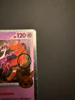 2024 Pokemon Fezandipiti 096 Trick or Trade TWM Cosmos Holo Rare SWIRL Card NM+ - Image 3