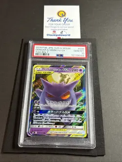 PSA 10 - Gengar & Mimikyu GX 038/095 Tag Bolt Japanese Tag Team Pokemon Card - Image 1