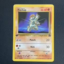 Machop 59/82 1st Edition Team Rocket Common Pokemon Card - Image 1