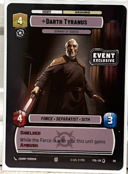Star Wars Unlimited Darth Tyranus Card Galactic Championship 2025 Exclusive - Image 1