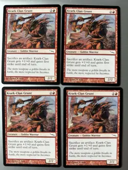 4x Krark-Clan Grunt (NM) Mirrodin Common MRD Magic the Gathering MTG Playset - Image 1