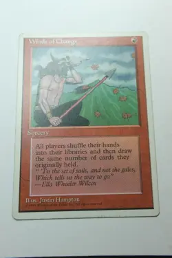 MTG Winds of Change x1- -Fourth Edition-Mod/Hvy Play - Image 1