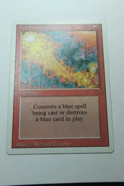 MTG Red Elemental Blast x1- -Revised Edition-Mod/Hvy Play - Image 1