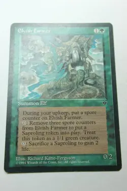 MTG Elvish Farmer x1- -Fallen Empires-Mod/Hvy Play - Image 1