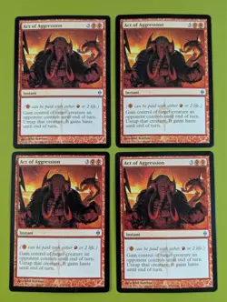 Act of Aggression x4 New Phyrexia 4x Playset Magic the Gathering MTG - Image 1