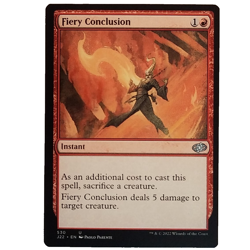 x1 Fiery Conclusion J22 MTG M/NM Uncommon Red Instant Jumpstart 2022 TCG CCG - Image 1