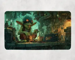 Goblin Tinkerer MTG Playmat Fantasy Steampunk - MTG Playmat - Image 1