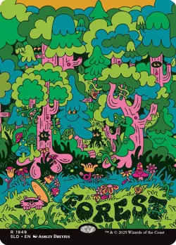 🔥 Forest (1949) NONFOIL PRESALE Flower Power Secret Lair Ashley Dreyfus MTG 🔥 - Image 1