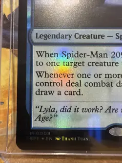 Magic MTG Spider-Man 2099 Miguel O’Hara 0008 Borderless Mythic Foil Eternal - Image 2