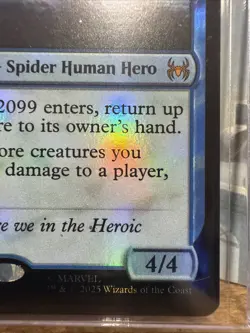 Magic MTG Spider-Man 2099 Miguel O’Hara 0008 Borderless Mythic Foil Eternal - Image 3