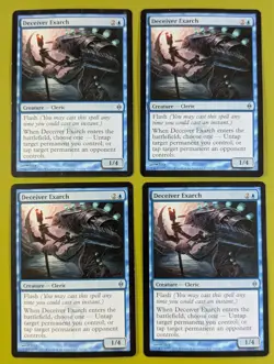 Deceiver Exarch x4 New Phyrexia 4x Playset Magic the Gathering MTG - Image 1