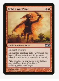 Goblin War Paint MTG M12 LP | Pauper EDH Voltron Enchantress Aura Haste Heroic - Image 1